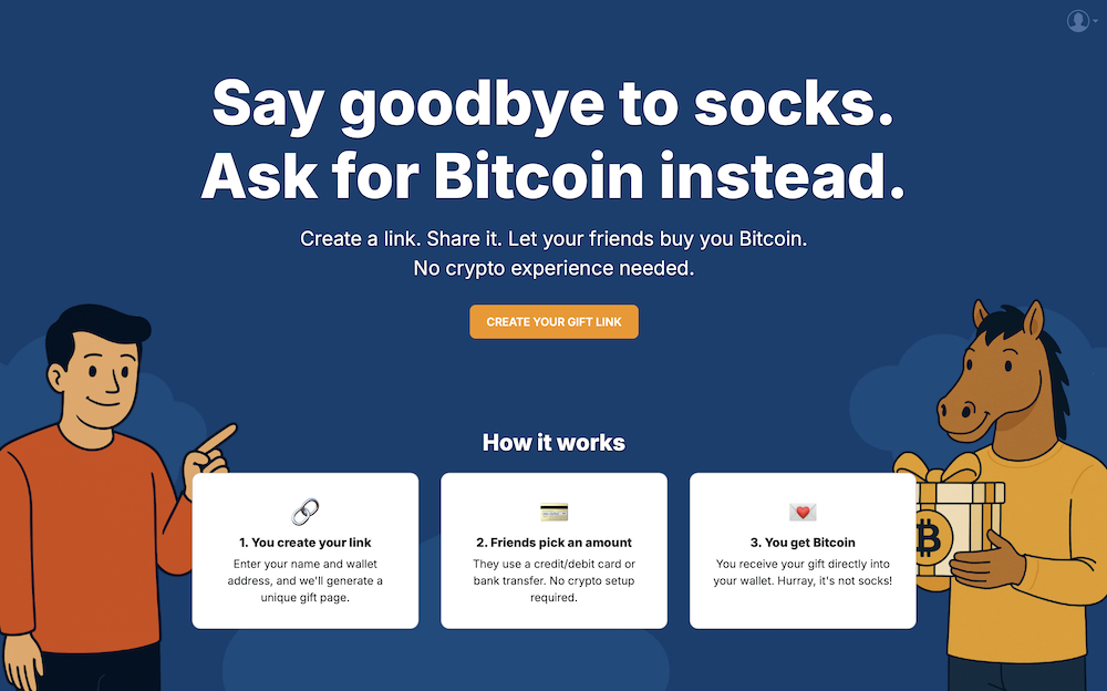 App GiftMeBitcoin